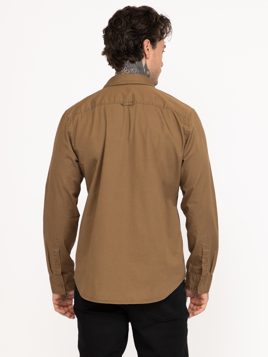 Men's Solid Washed Shirt Warehouse One
