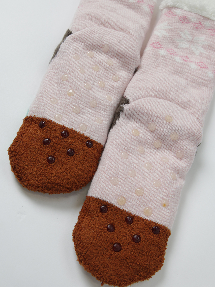 Women's Winter Moose Slipper Sock