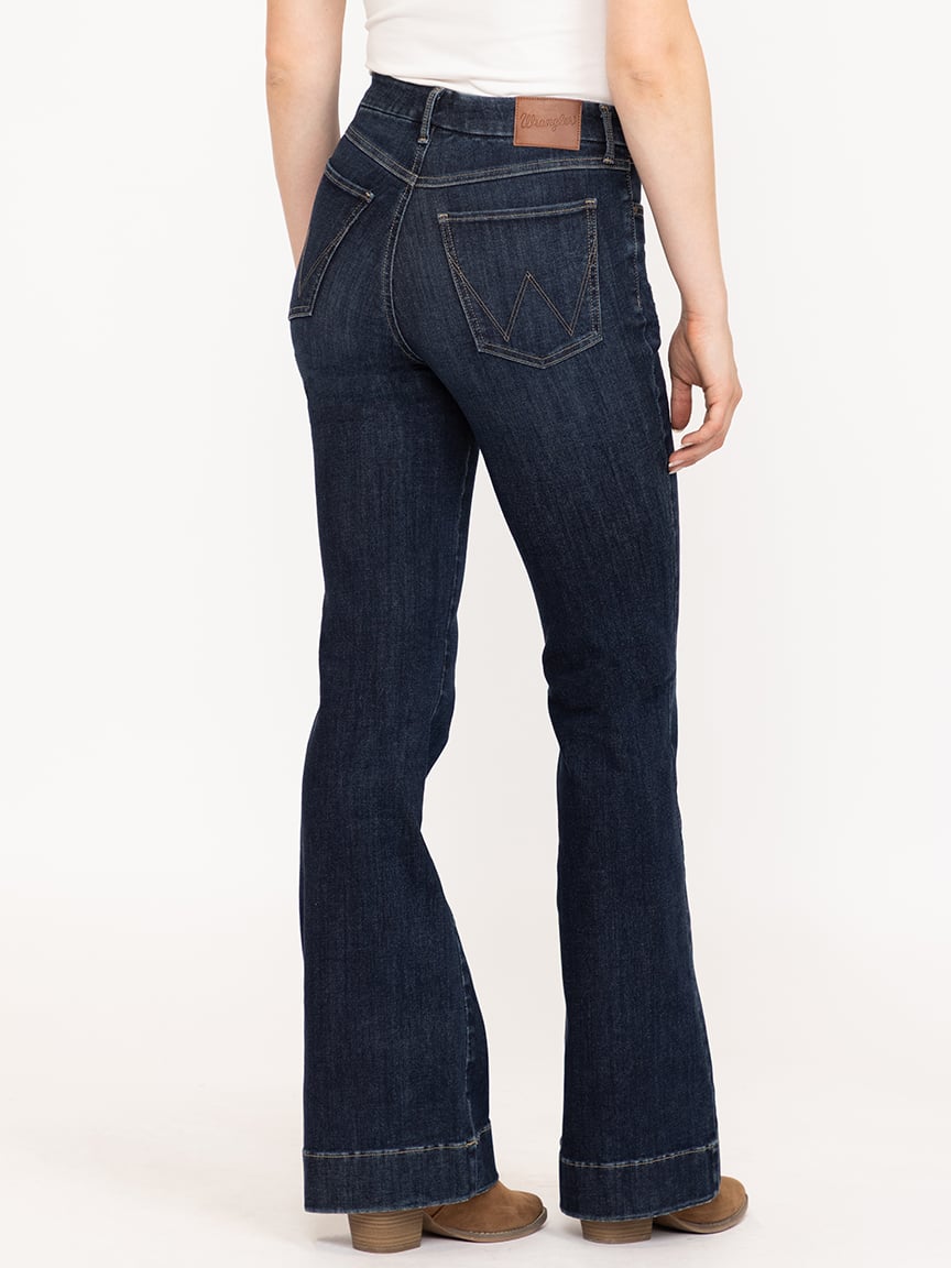 Women's Wrangler Bespoke High Rise Dark Wash Trouser Jean