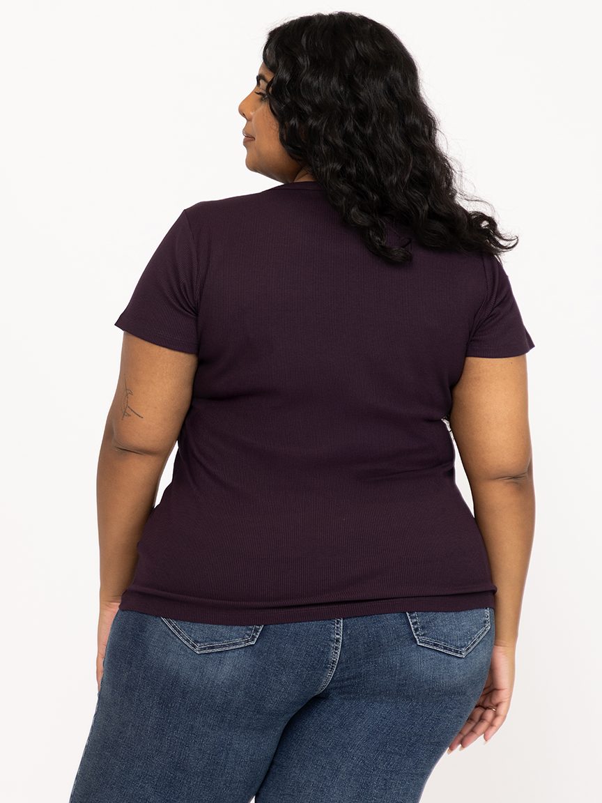 Women's Crew Neck Rib Tee