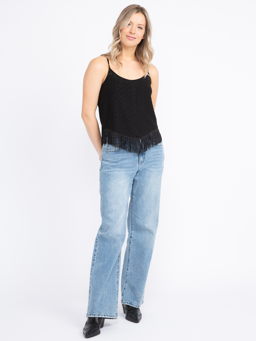 Women's Fringe Hem Tank Top Warehouse One