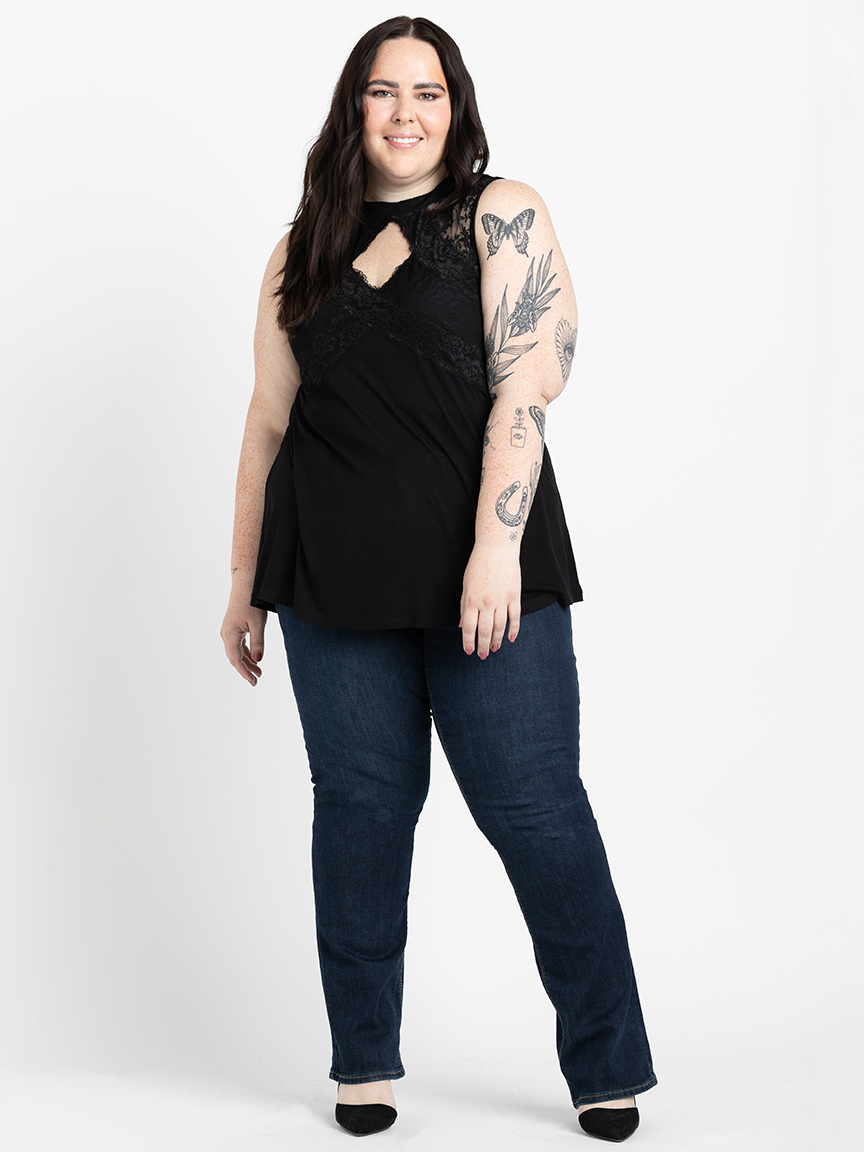 Women's Lace Cut Out Tank Top Warehouse One