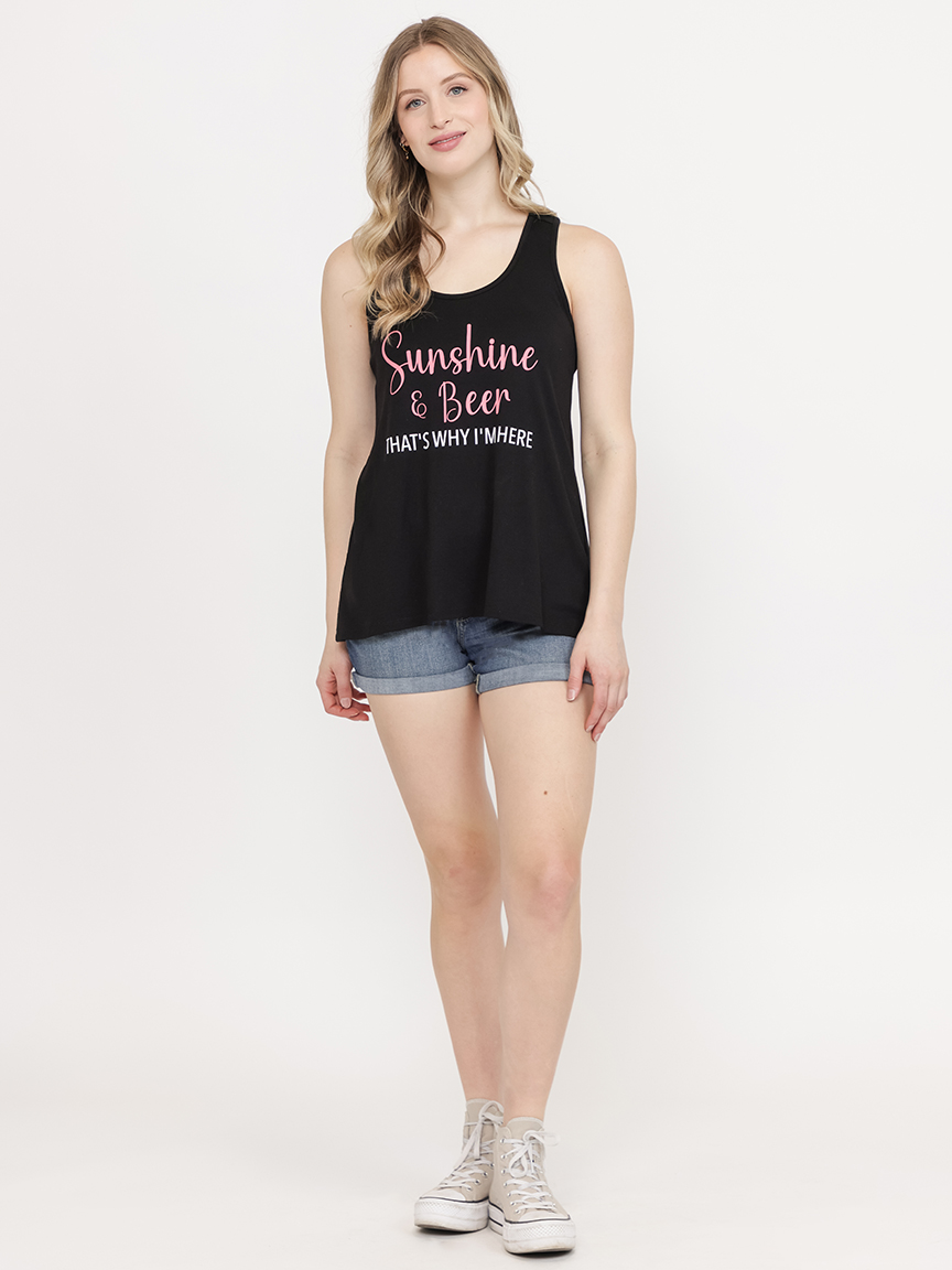 Women's Sunshine & Beer Racerback Tank