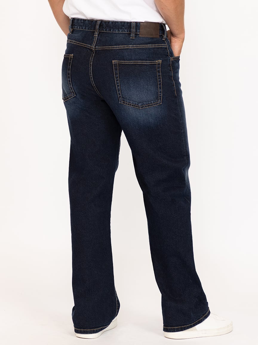 Men's Loose Medium Dark Jeans