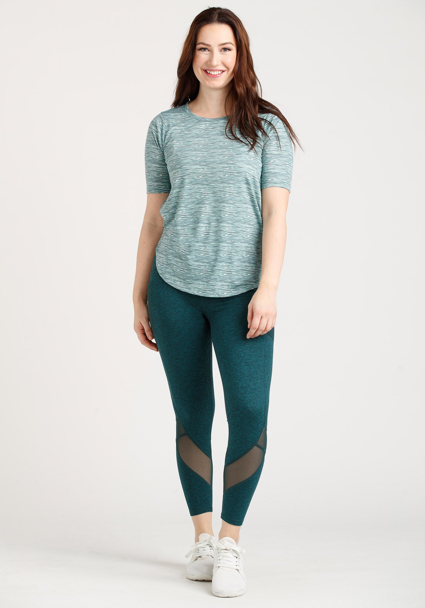 Women's Space Dye Print Active Tee