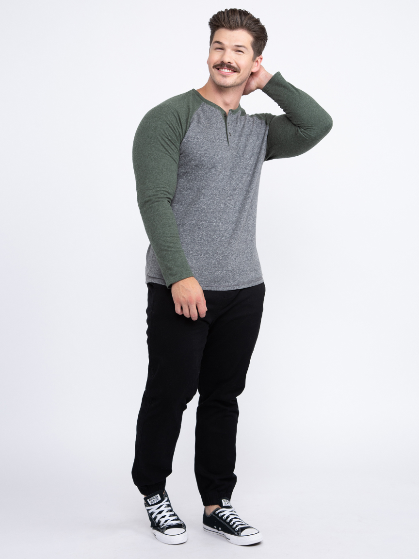 Men's Baseball Henley Shirt Warehouse One
