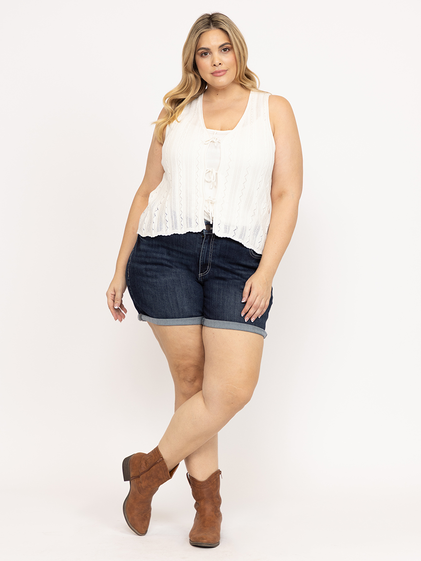 Women's Tie Front Vest