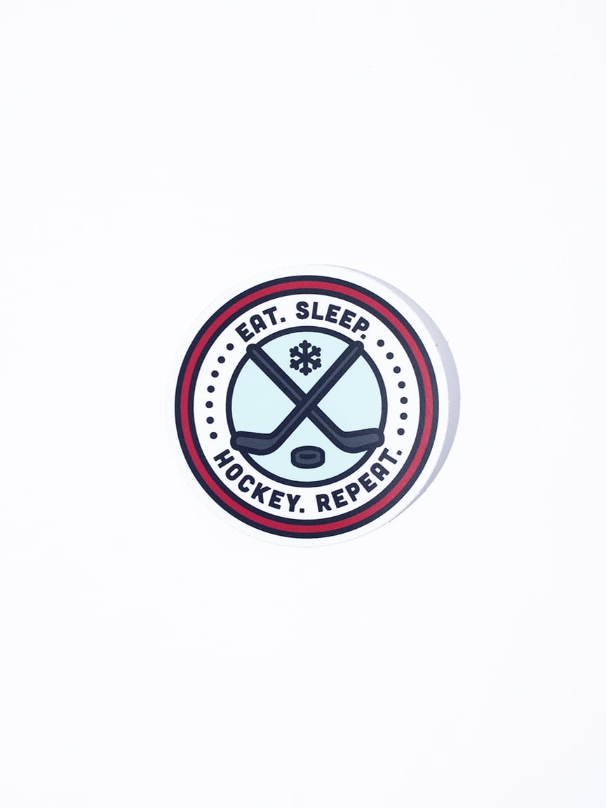 Eat Sleep Hockey Repeat Sticker