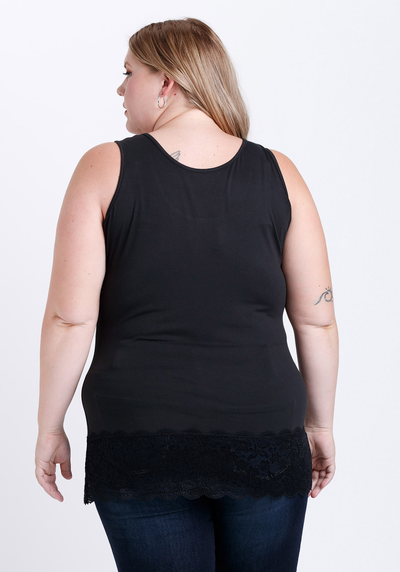 Plus Size Top Extender Cruise Ladies Ruffle Shirt Dress Extender