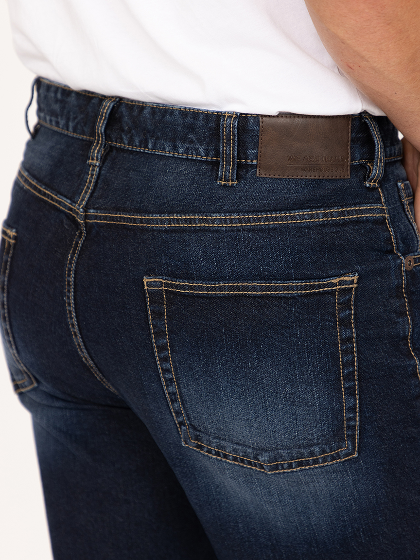 Men's Loose Medium Dark Jeans