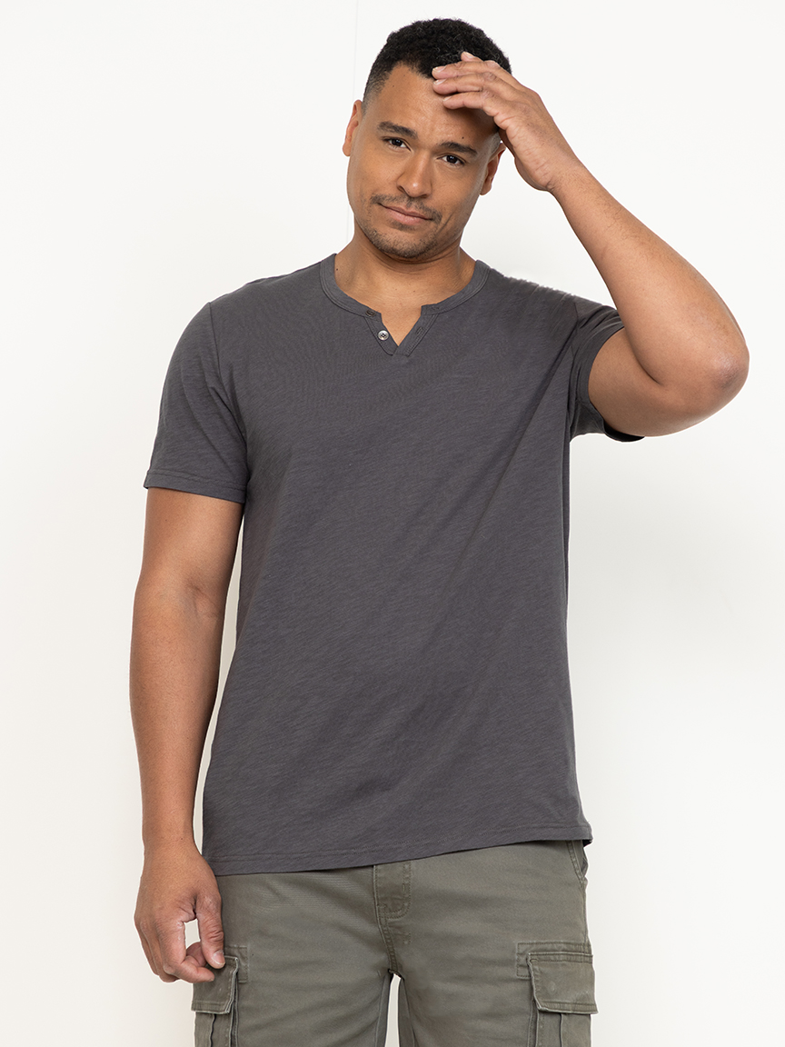 Men's Slub Notch Henley
