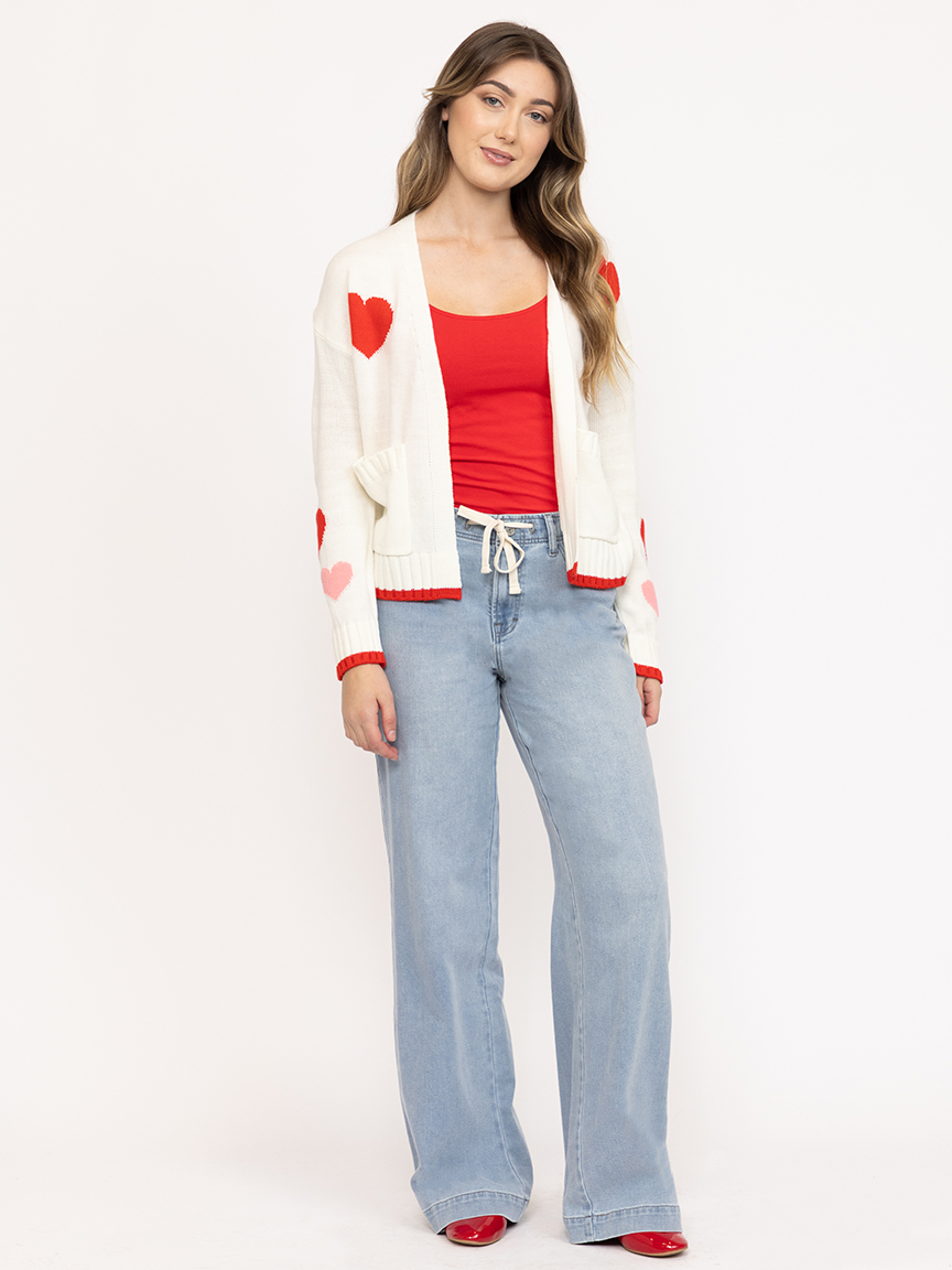 Women's Heart Open Cardigan