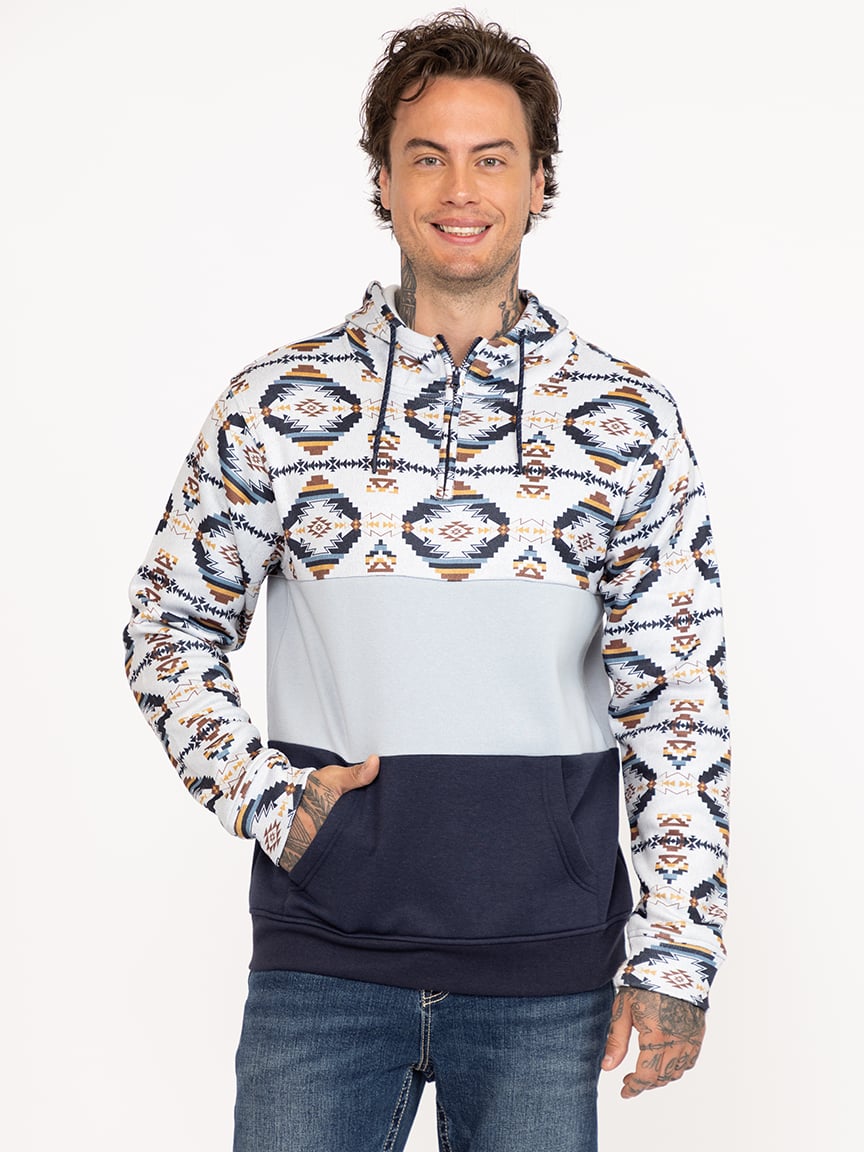 Men's Geo Quarter-Zip Hoodie