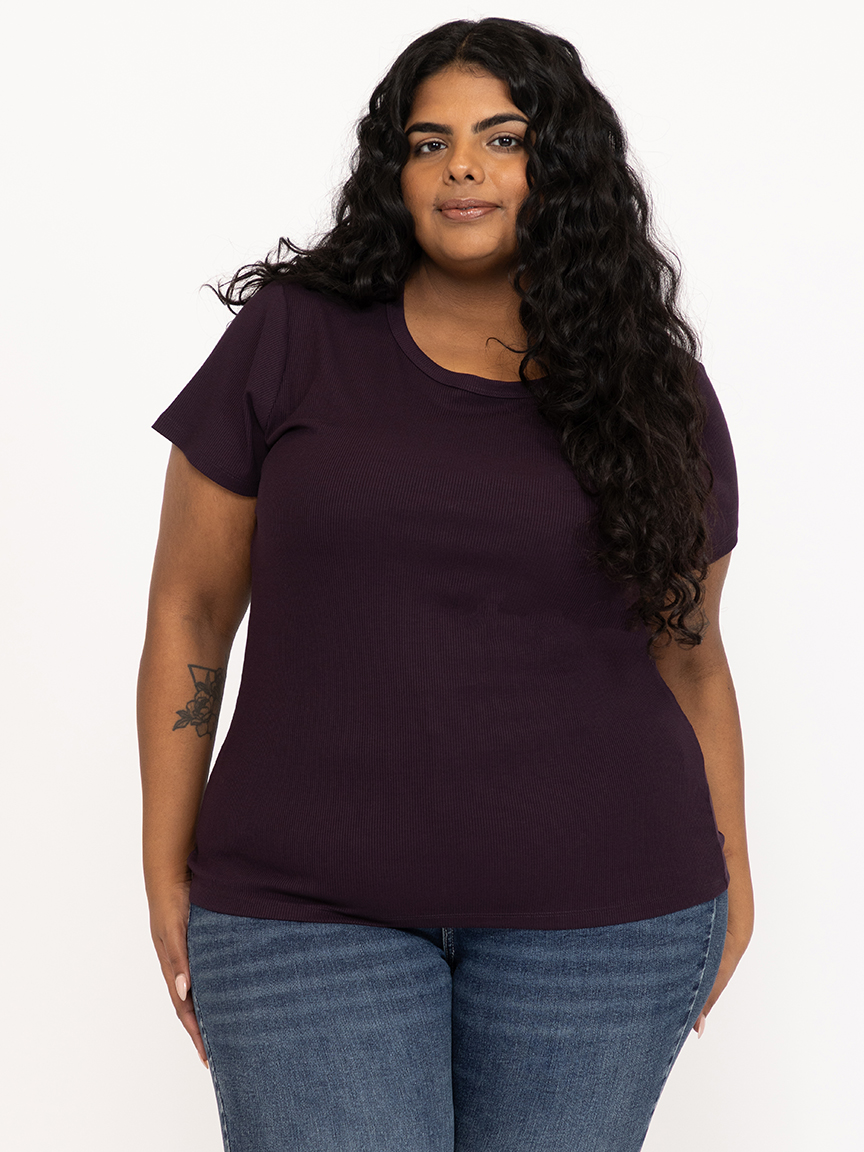 Women's Crew Neck Rib Tee