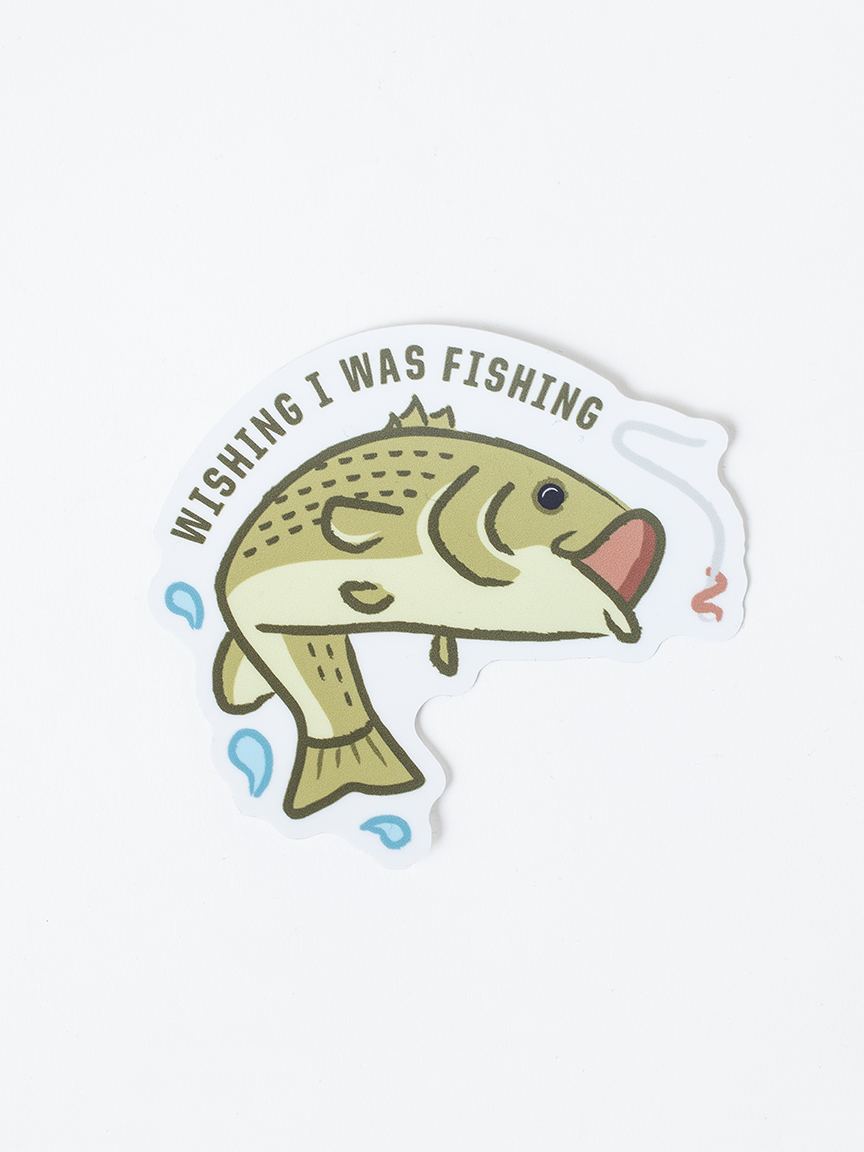 Wish I was Fishing Sticker