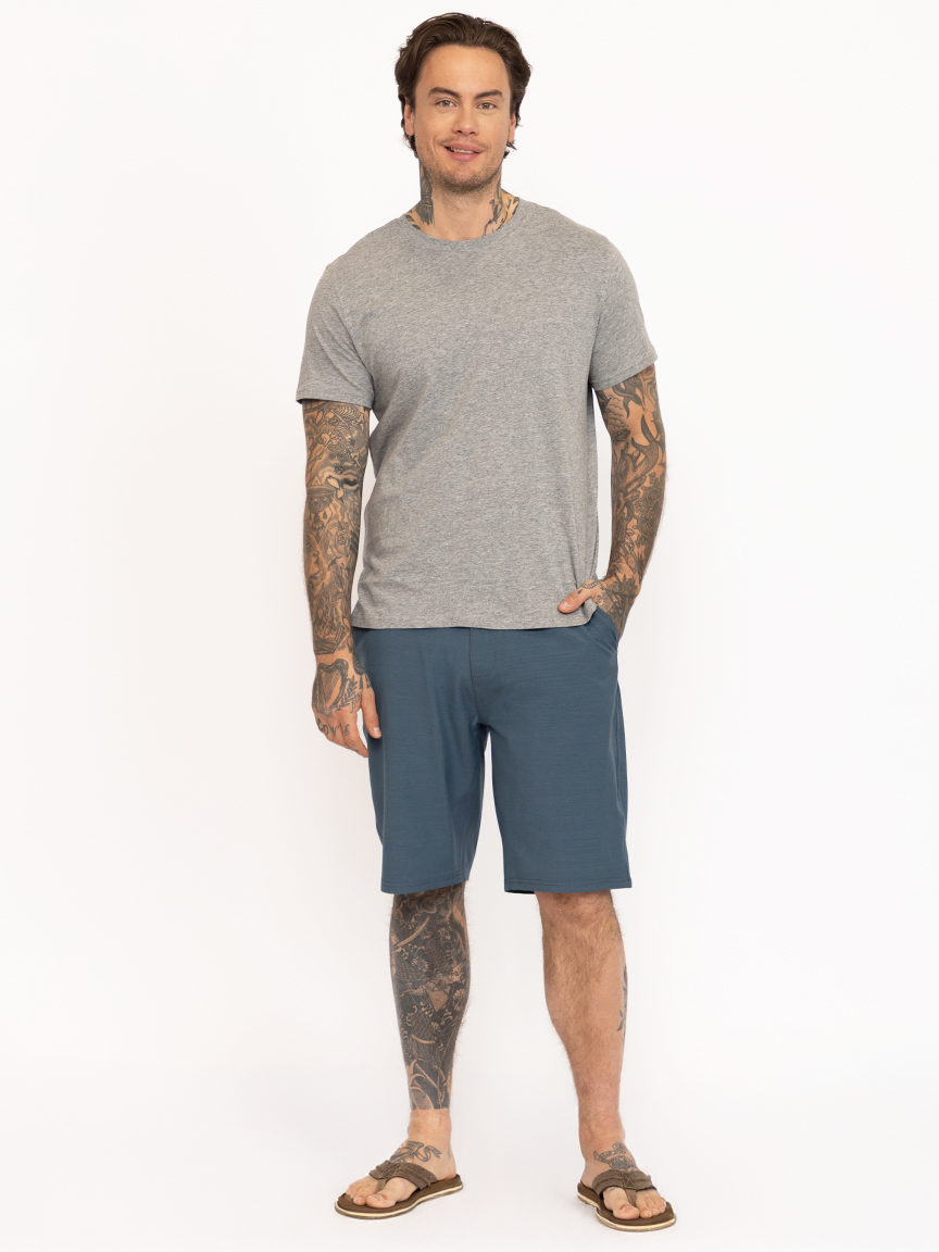 Men's Teal Hybrid Shorts