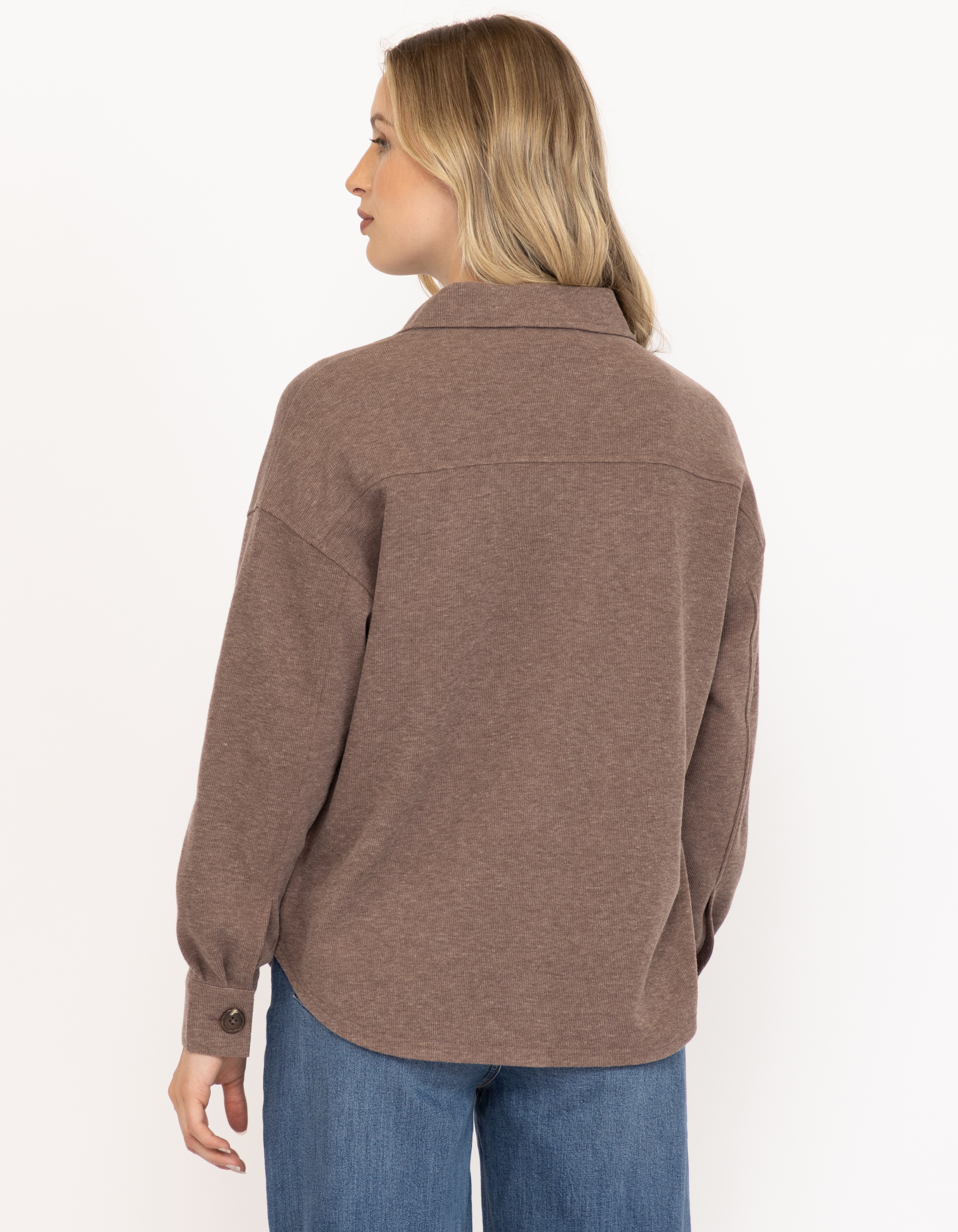 Women's Rib Button Front Shirt
