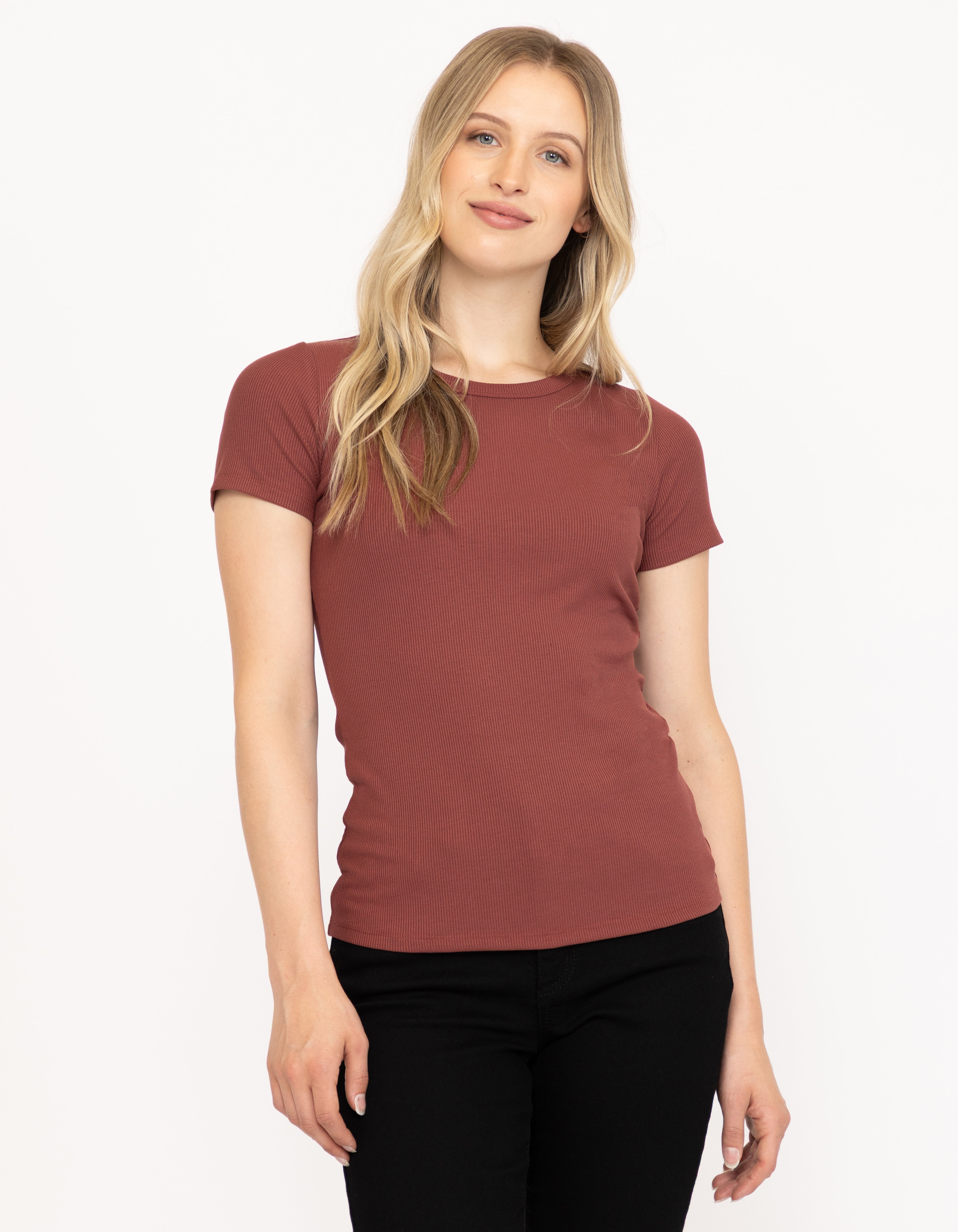 Women's Crew Neck Rib Tee