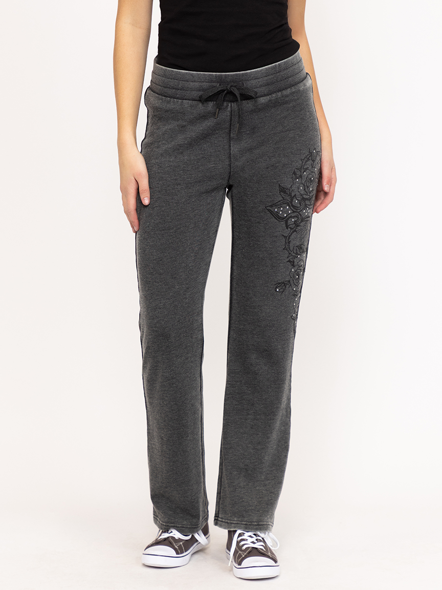 Women's Cross Print Fleece Pant
