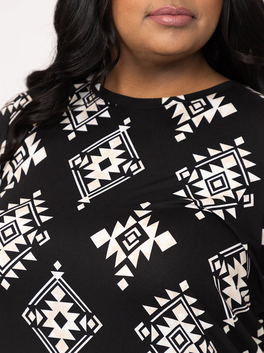 Women's Geometric Crew Neck Tee