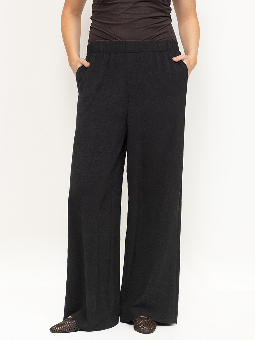 Women's Crinkle Pull-on Wide Leg Pant