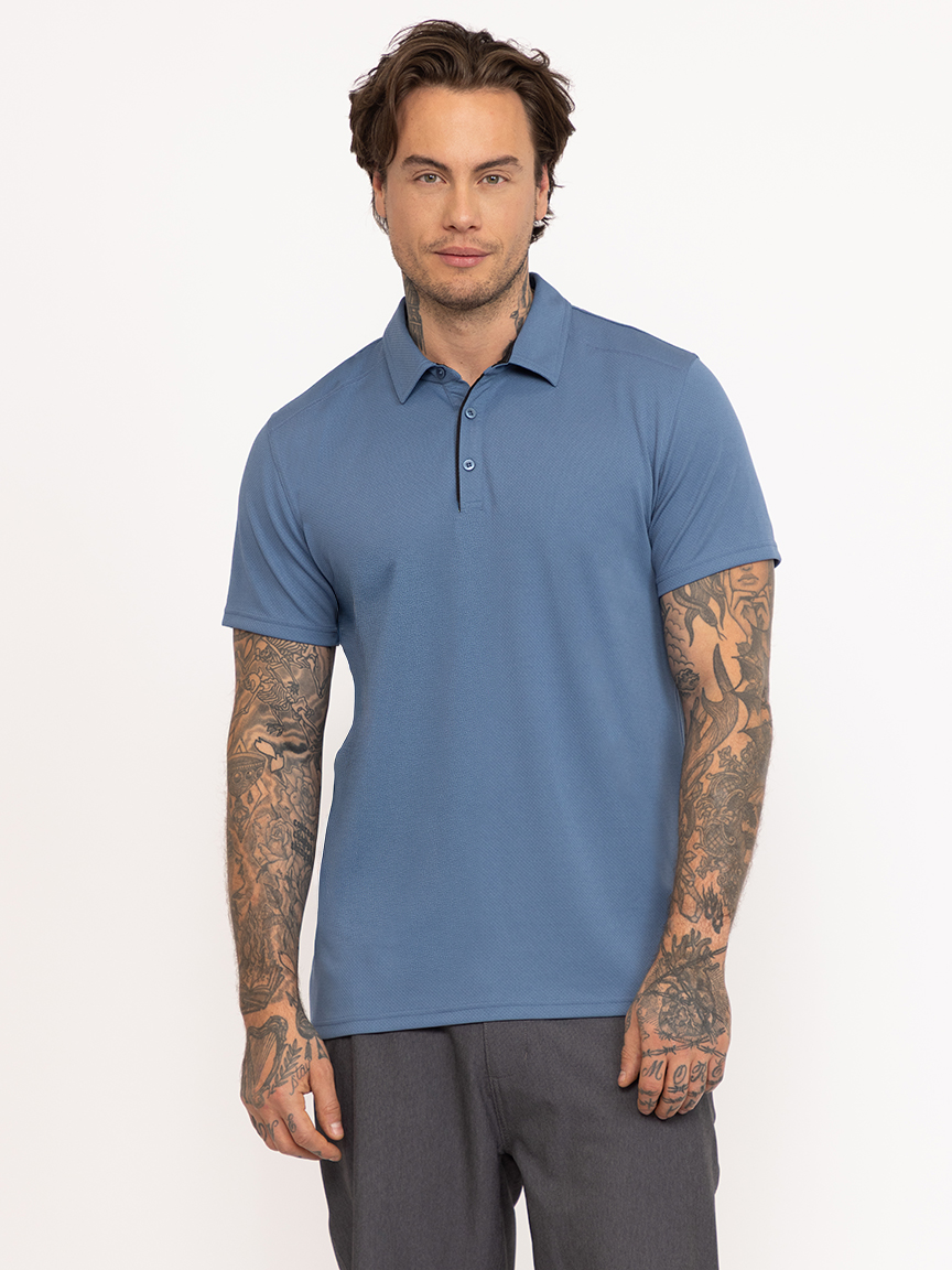 Men's Active Textured Polo Tee
