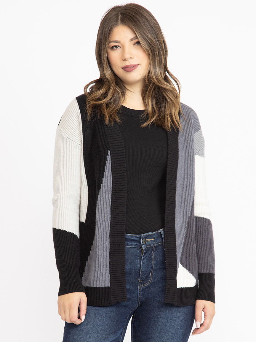 Women's Colour Block Cardigan Warehouse One