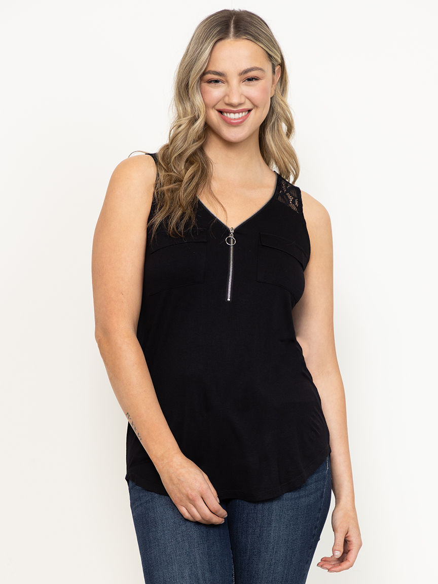 Women's Half Zip Tank Warehouse One