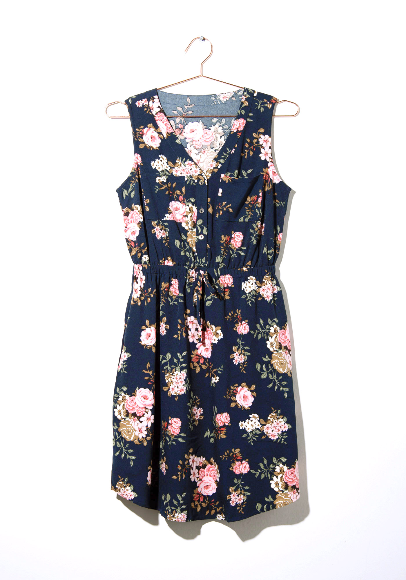 Women's Floral Half Button Dress Warehouse One
