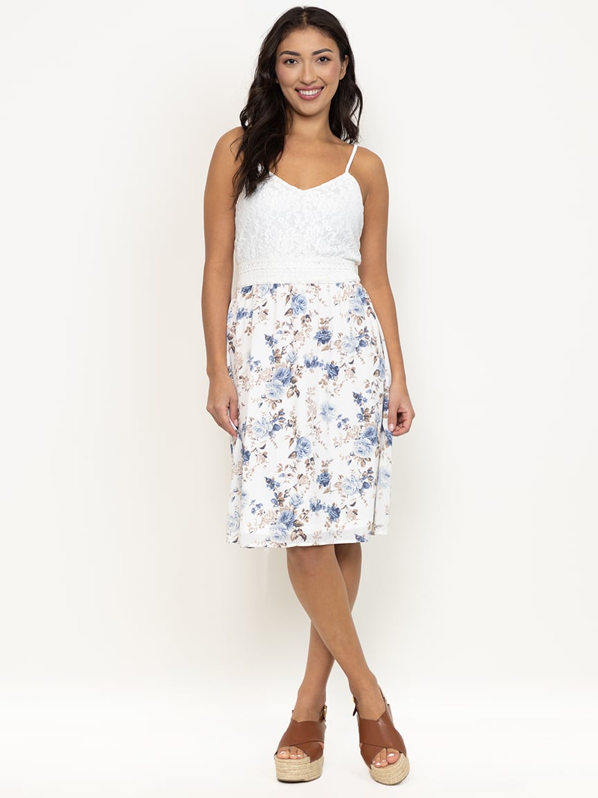 Women's Lace Top Maxi Dress
