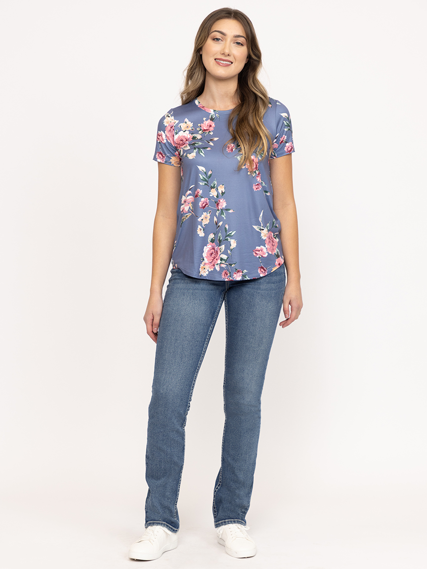 Women's Floral Crew Neck Tee