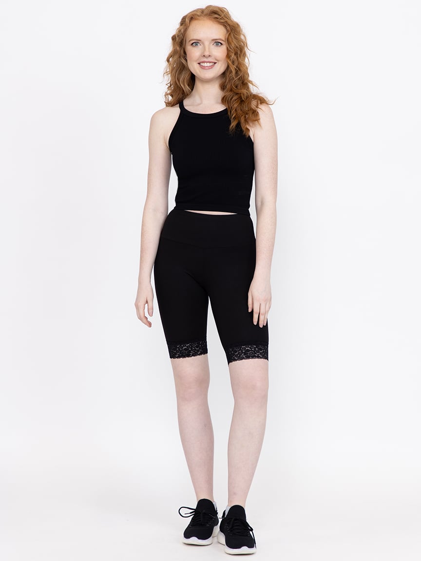 【Anyone more】Defi Lace Line Short Training Pants Daily Practice Long Jump Lace-Trim Drawstring Shorts