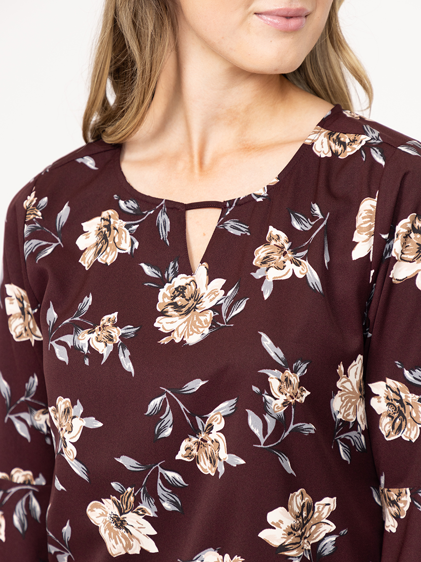 Women's floral Notch Neck Blouse