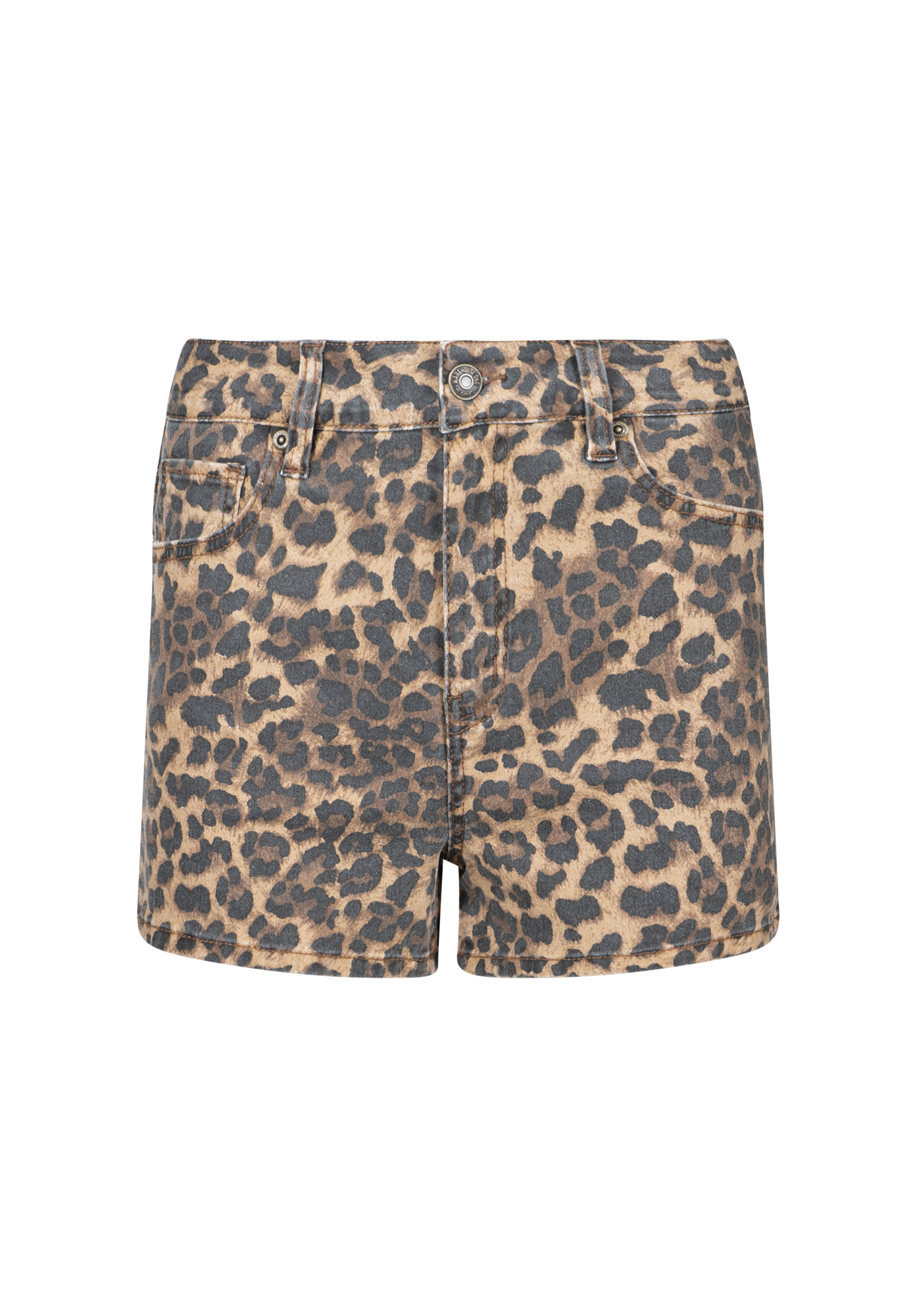 Women's High Rise Leopard Print Short Warehouse One