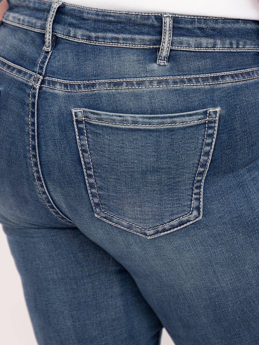 Women's Plus Medium Wash Baby Boot Jeans