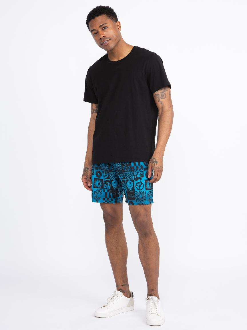 Abstract Psychedelic Colorful Wave Men's Shorts