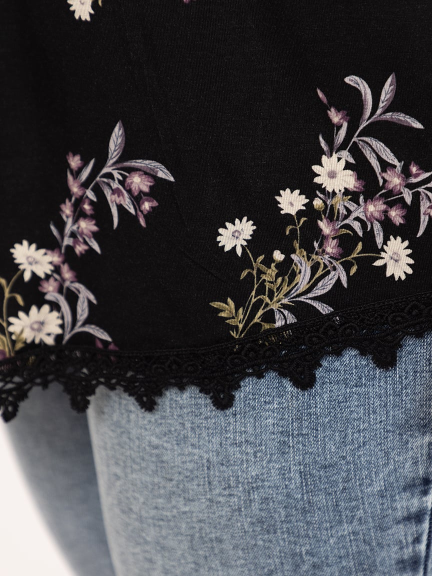 Women's Floral Bell Sleeve Top