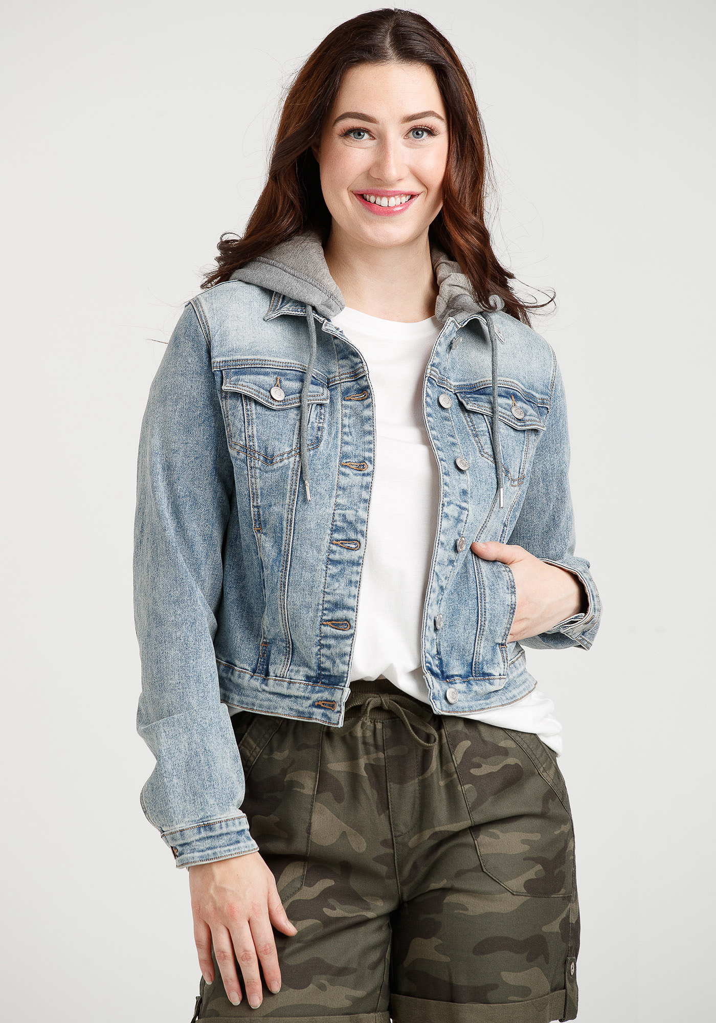 【Raucohouse】Smoke washed denim hooded jumper Raucohouse