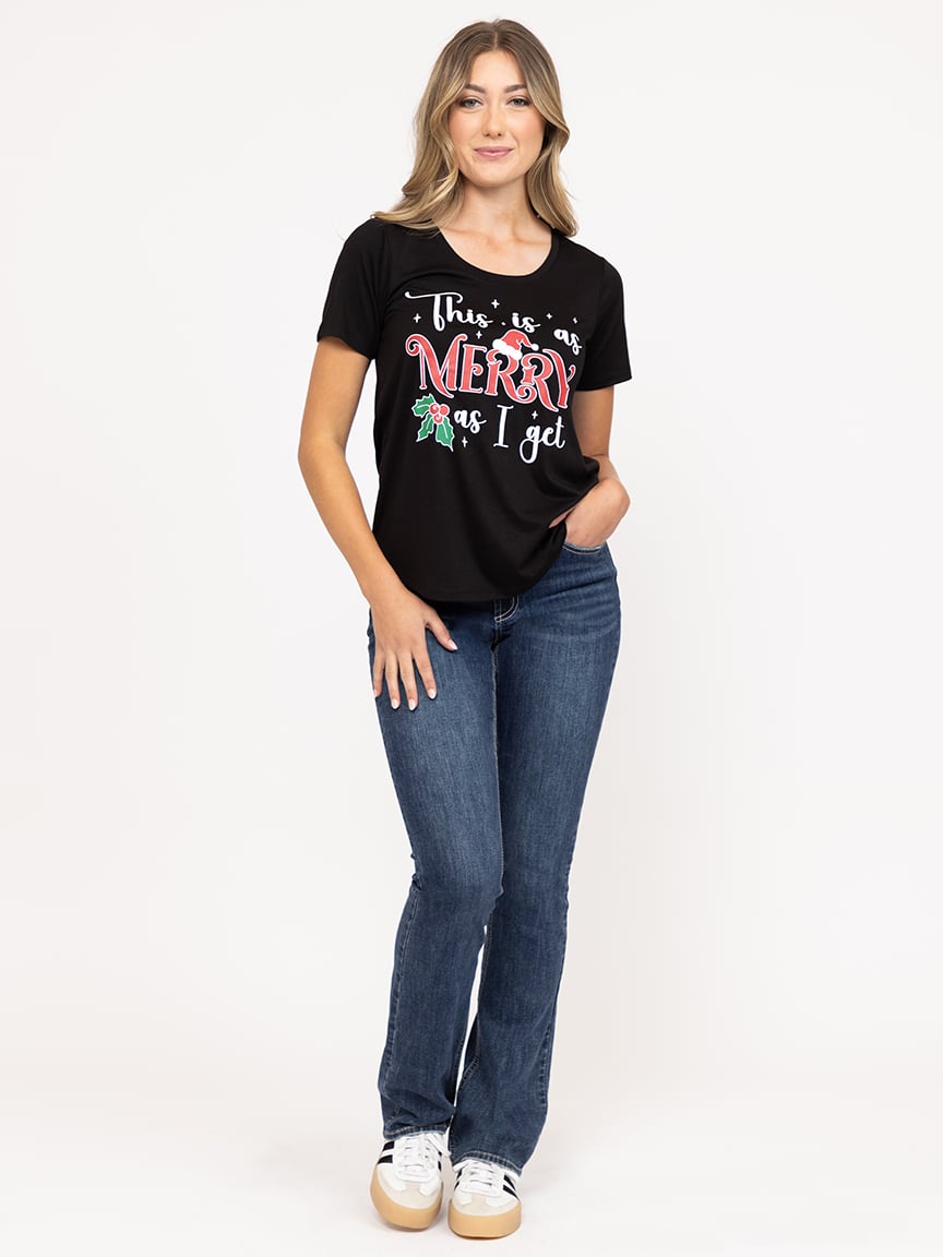 Women's As Merry I Get Scoop Neck Tee
