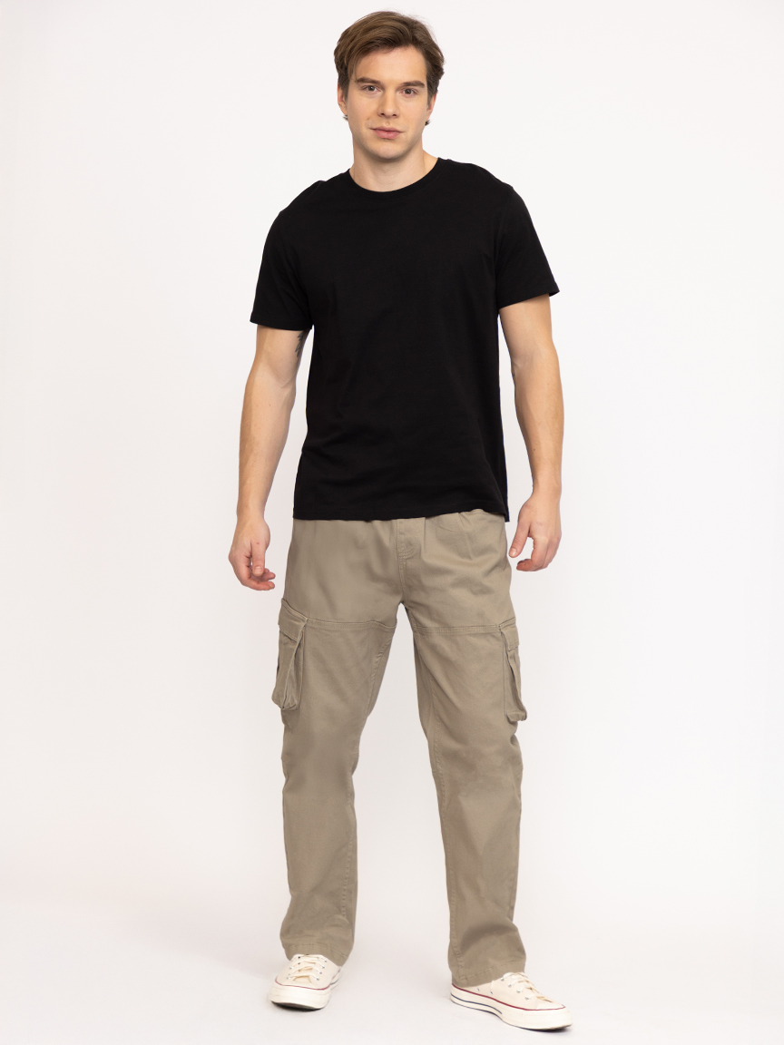 DNM WORKS Men's Khaki Cargo Sneaker Pant