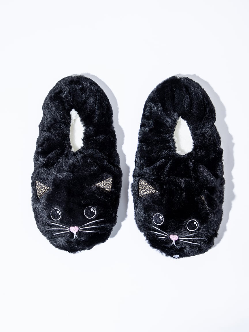 Women's Black Cat Slippers