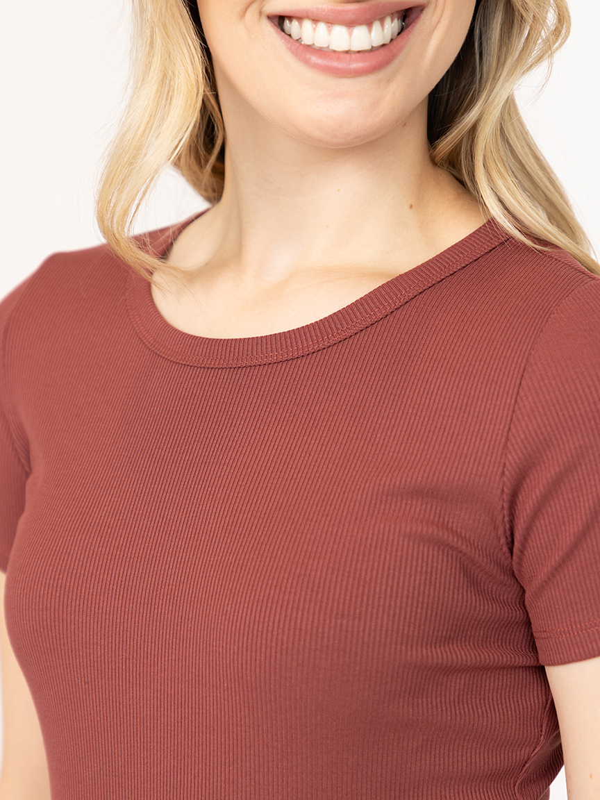 Women's Crew Neck Rib Tee