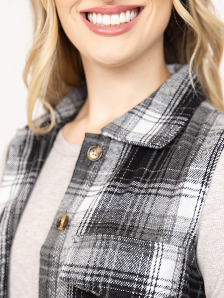 Women's Plaid Vest