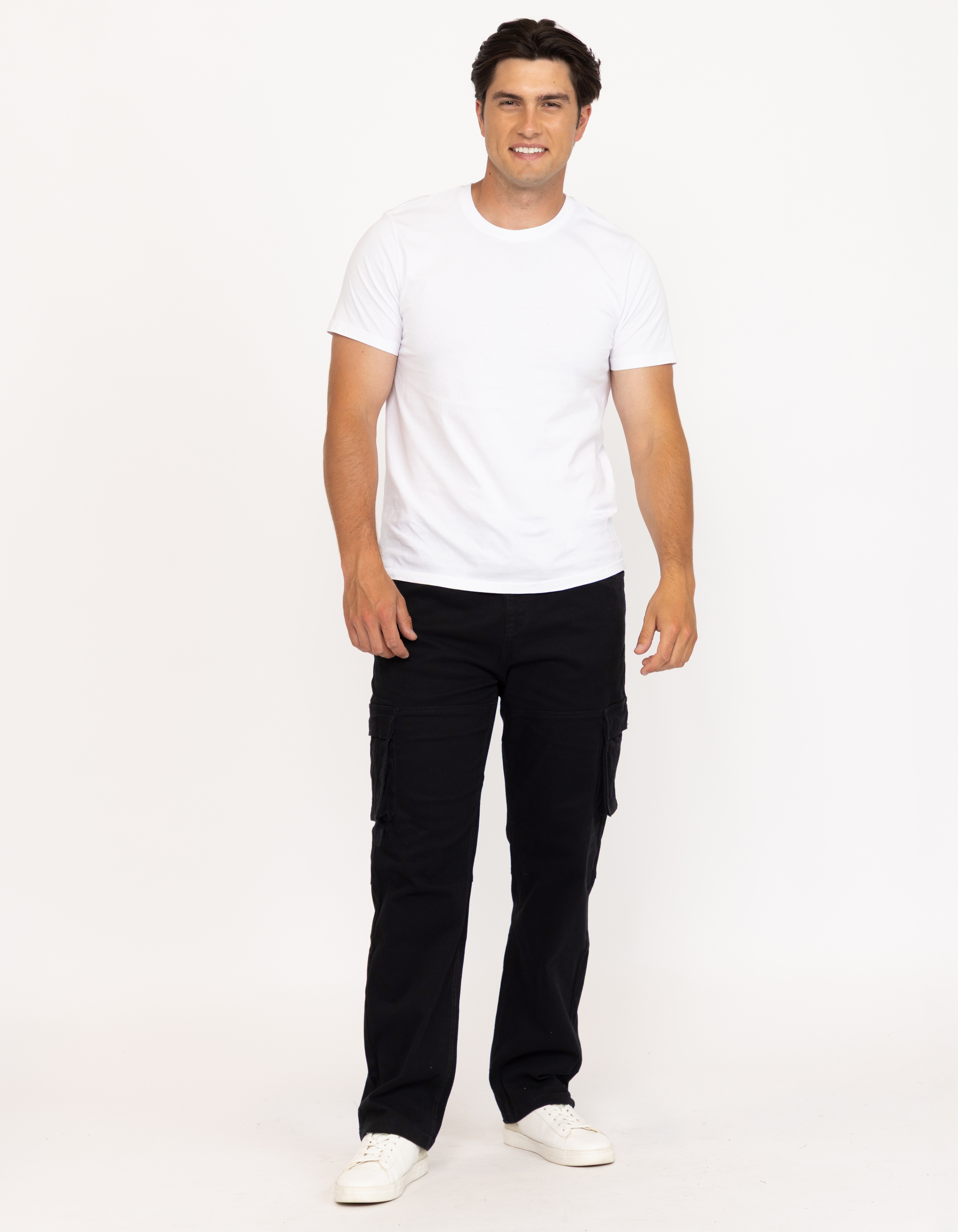 DNM WORKS Men's Black Cargo Sneaker Pant