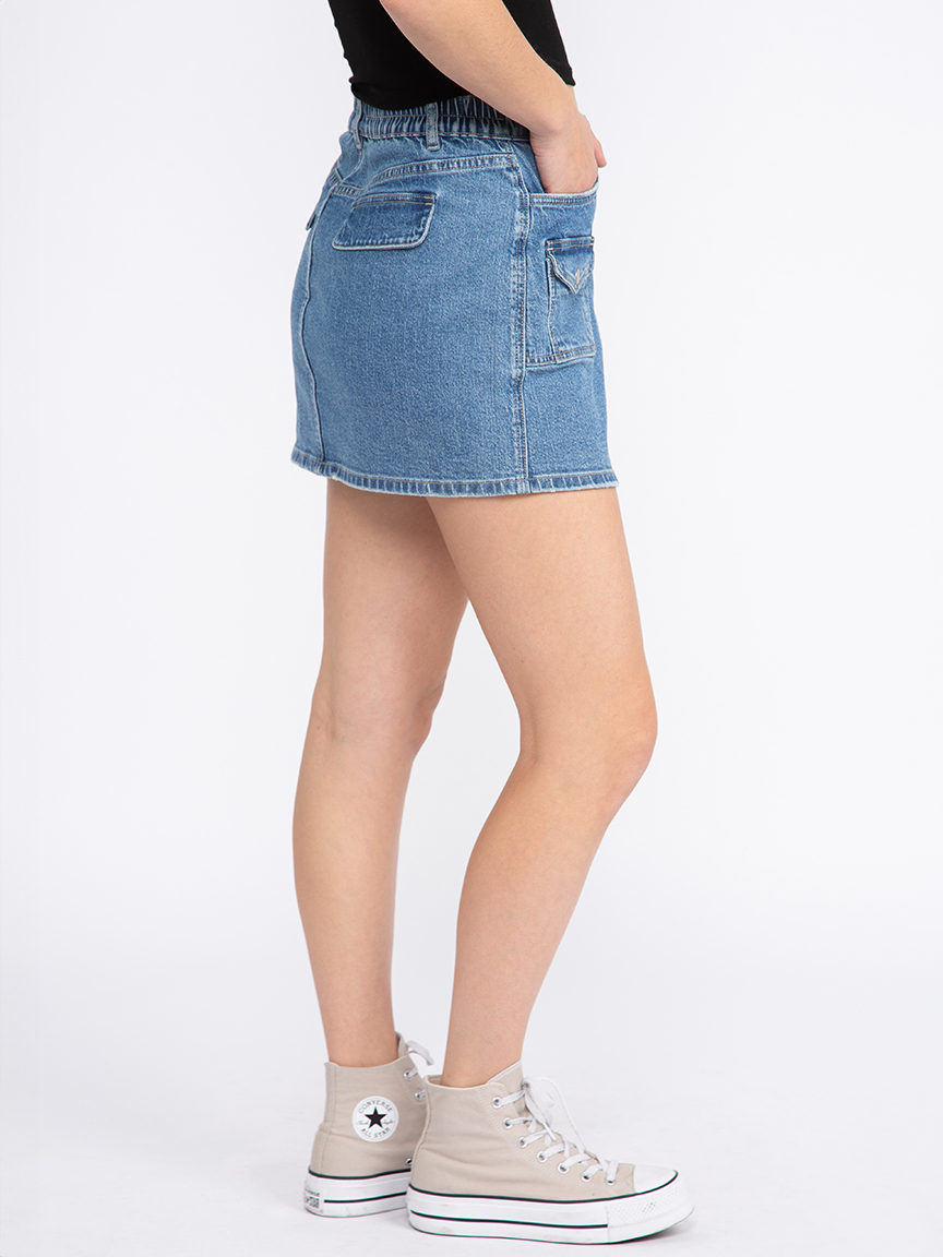 Women's Cargo Denim Skirt Warehouse One