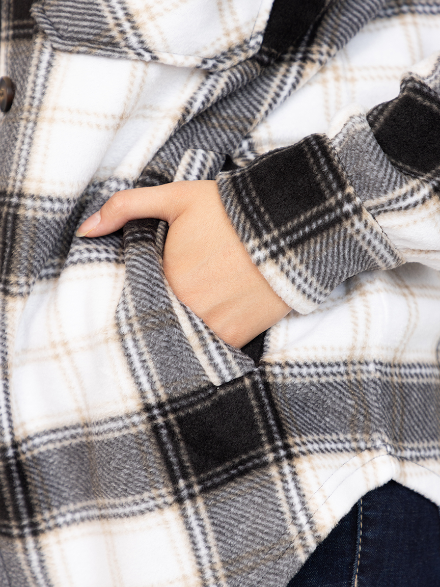 Women's Polar Fleece Plaid Shirt