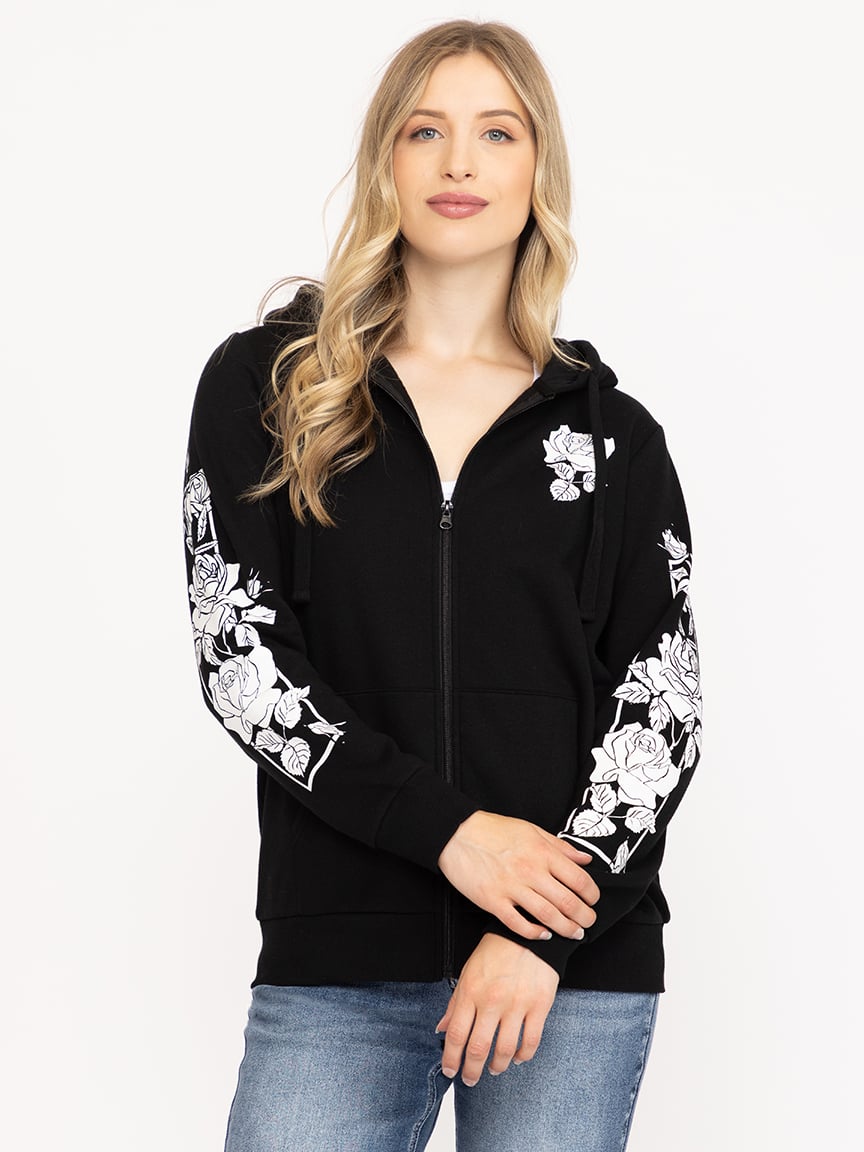 Women's Rose Zip Hoodie