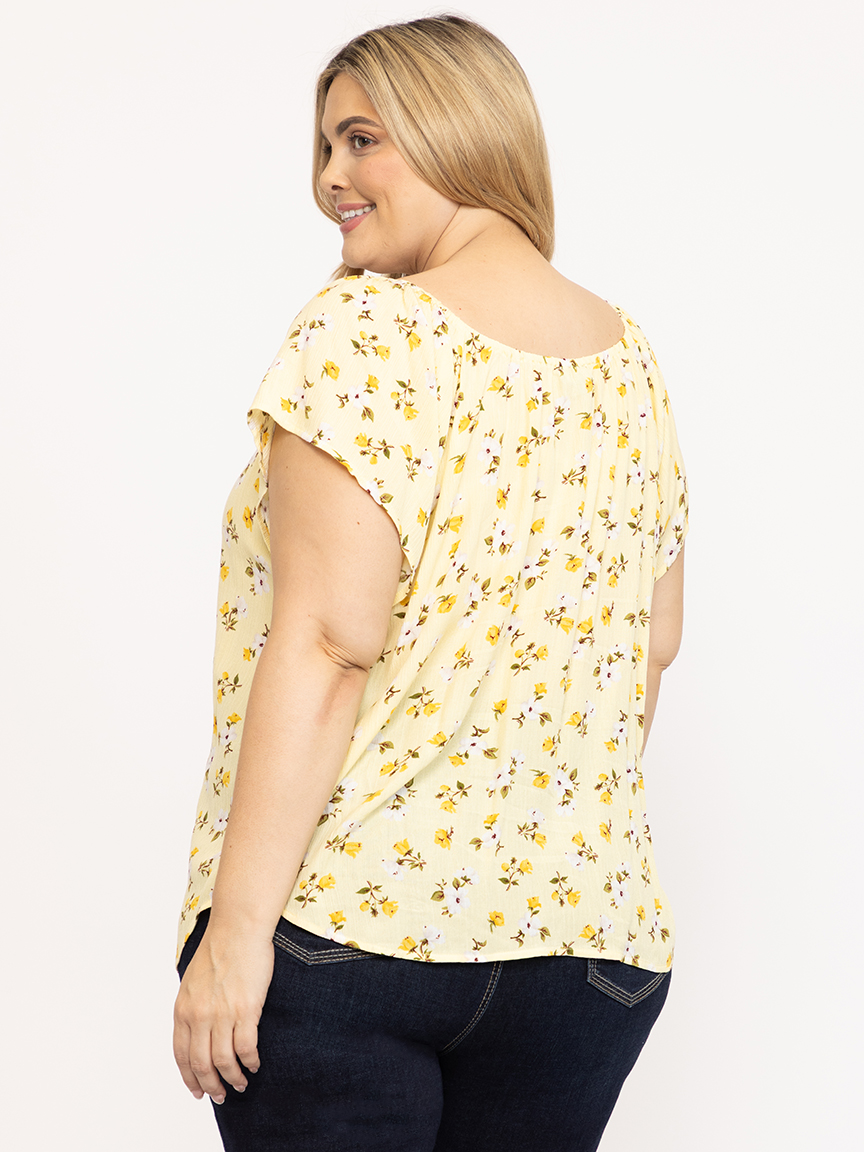 Women's Floral Peasant Top