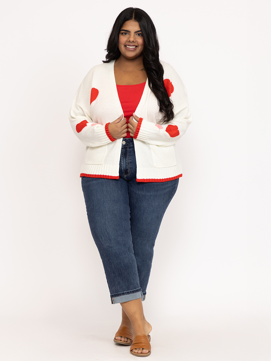 Women's Heart Open Cardigan