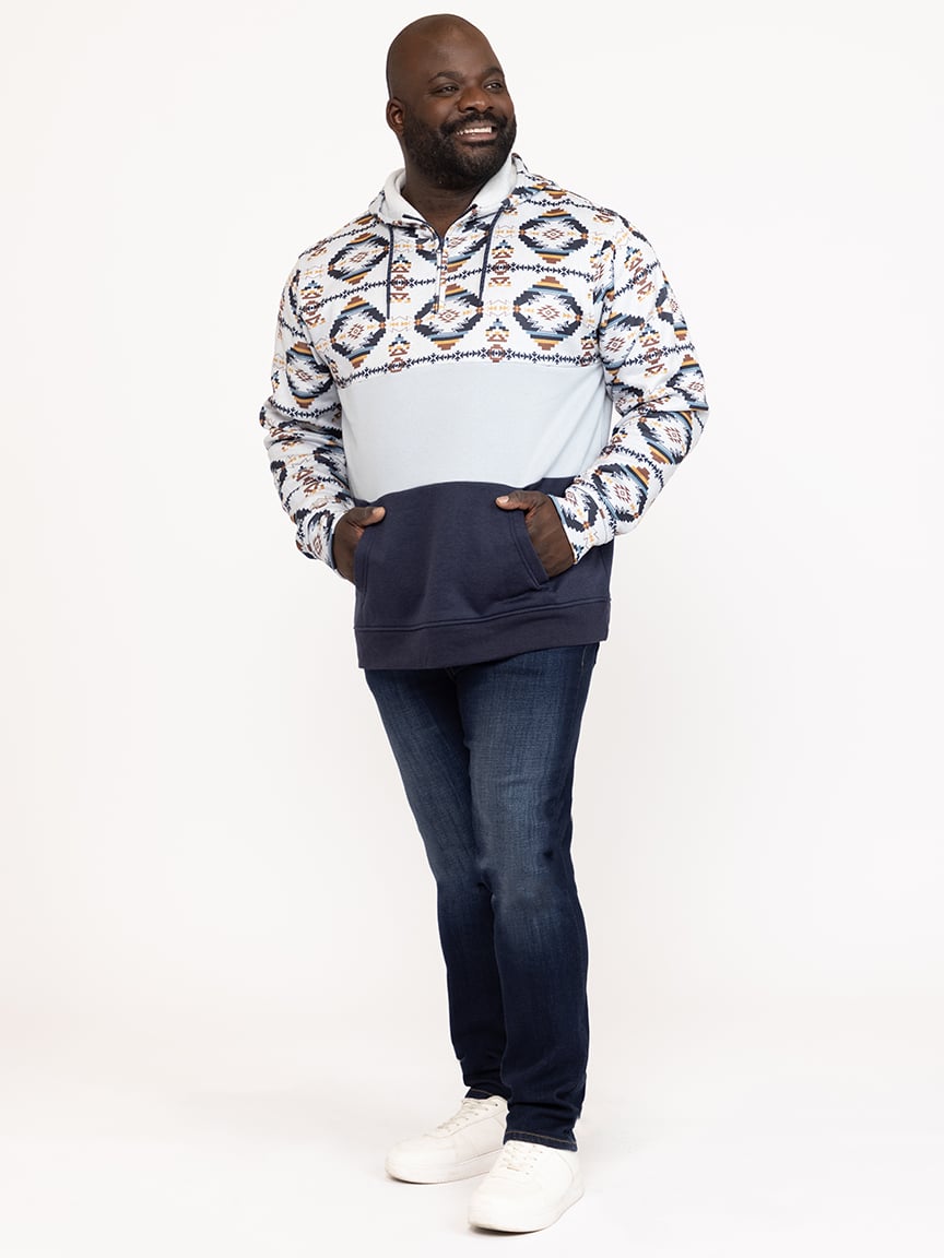 Men's Geo Quarter-Zip Hoodie